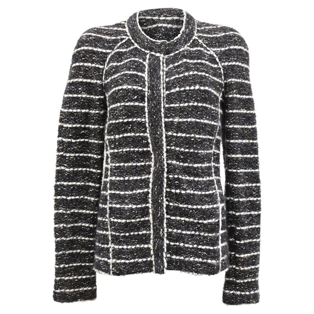 Isabel Marant Etoile Lona Stripe Tweed Blazer in Black Wool